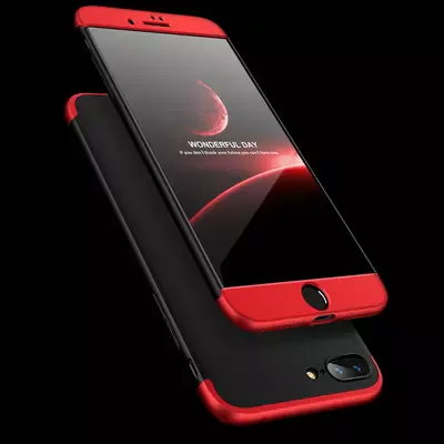 Microsonic Apple iPhone 7 Plus Kılıf Double Dip 360 Protective Kırmızı