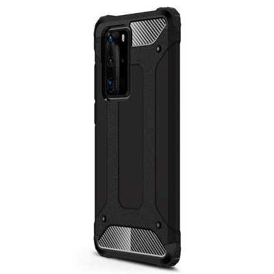 Microsonic Huawei P40 Pro Kılıf Rugged Armor Siyah