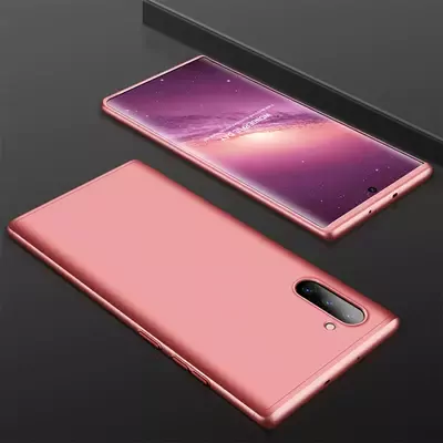 Microsonic Samsung Galaxy Note 10 Kılıf Double Dip 360 Protective Rose Gold