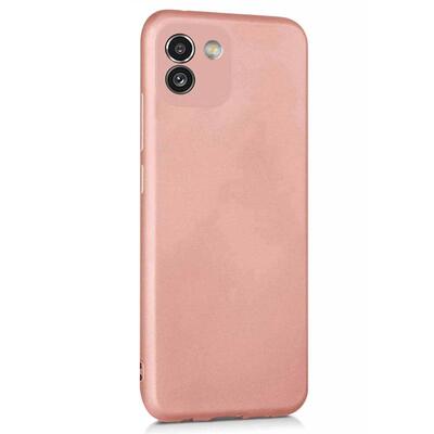 Microsonic Samsung Galaxy A03 Kılıf Matte Silicone Rose Gold