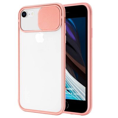 Microsonic Apple iPhone 7 Kılıf Slide Camera Lens Protection Pembe