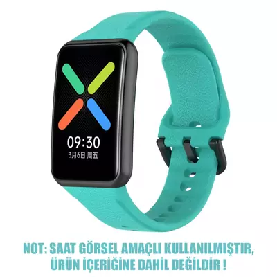 Microsonic Oppo Watch Free Kordon, Silicone Sport Band Turkuaz