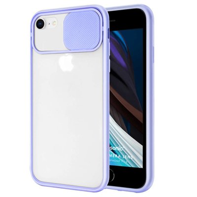 Microsonic Apple iPhone 7 Kılıf Slide Camera Lens Protection Lila