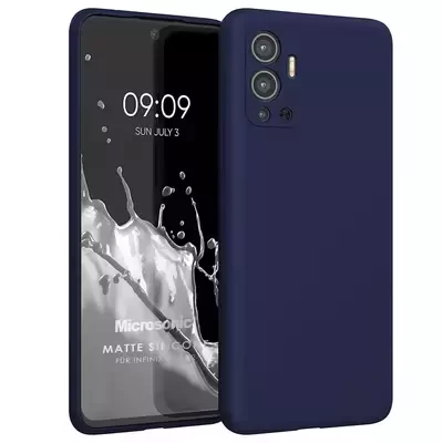 Microsonic Infinix Hot 12 Kılıf Matte Silicone Lacivert