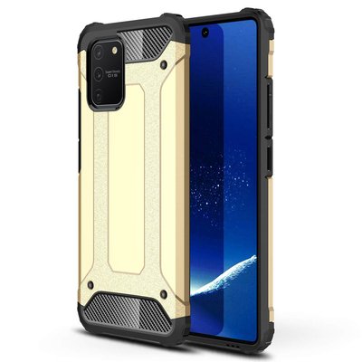 Microsonic Samsung Galaxy A91 Kılıf Rugged Armor Gold