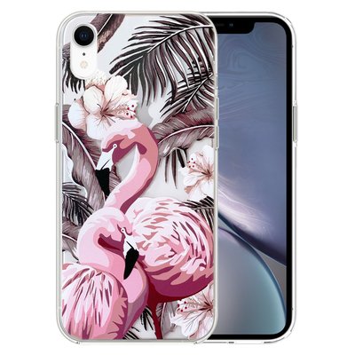 Microsonic iPhone XR Desenli Kılıf Flamingo