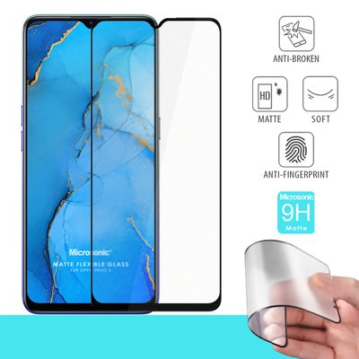 Microsonic Oppo Reno 3 Matte Flexible Ekran Koruyucu Siyah