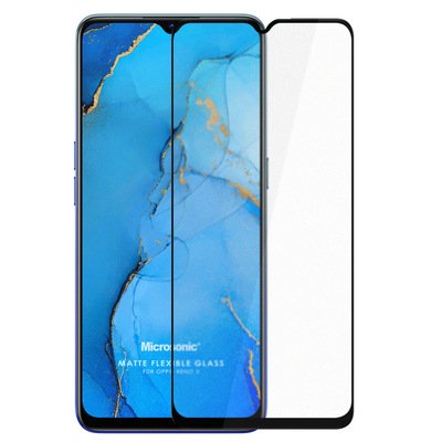 Microsonic Oppo Reno 3 Matte Flexible Ekran Koruyucu Siyah