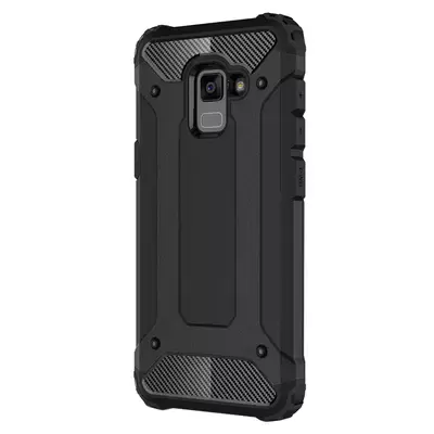 Microsonic Samsung Galaxy A8 2018 Kılıf Rugged Armor Siyah