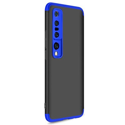 Microsonic Xiaomi Mi 10 Pro Kılıf Double Dip 360 Protective AYS Siyah Mavi