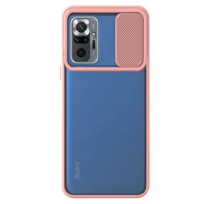 Microsonic Xiaomi Redmi Note 10 Pro Kılıf Slide Camera Lens Protection Rose Gold