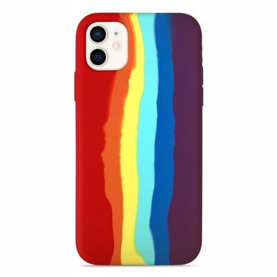 Microsonic Apple iPhone 11 Kılıf Painted Rainbow Pattern Pride Edition