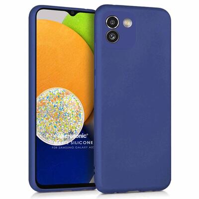 Microsonic Samsung Galaxy A03 Kılıf Matte Silicone Lacivert