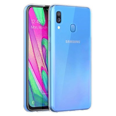 Microsonic Samsung Galaxy A40 Kılıf Transparent Soft Beyaz