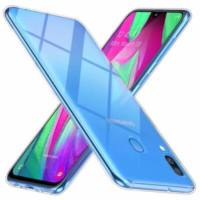 Microsonic Samsung Galaxy A40 Kılıf Transparent Soft Beyaz