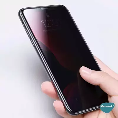 Microsonic Apple iPhone 16e Privacy 5D Gizlilik Filtreli Cam Ekran Koruyucu Siyah