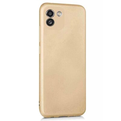 Microsonic Samsung Galaxy A03 Kılıf Matte Silicone Gold