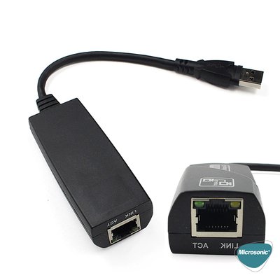 Microsonic USB 3.0 to Ethernet Adaptör Siyah