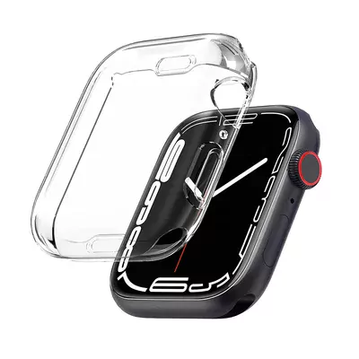 Microsonic Apple Watch Series 11 42mm Kılıf 360 Full Round Soft Silicone Şeffaf