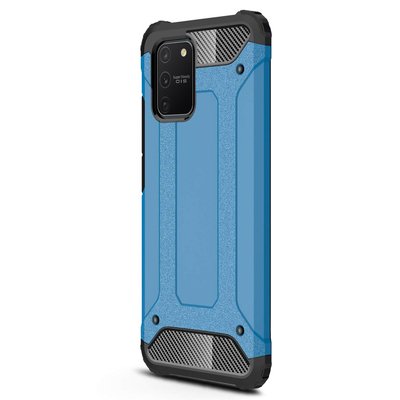 Microsonic Samsung Galaxy A91 Kılıf Rugged Armor Mavi