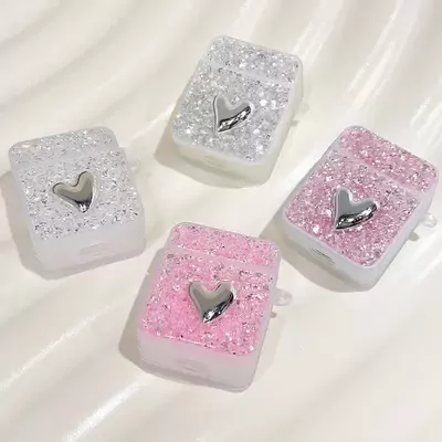 Microsonic AirPods Pro 2.Nesil Kılıf Glitter Shiny Gümüş