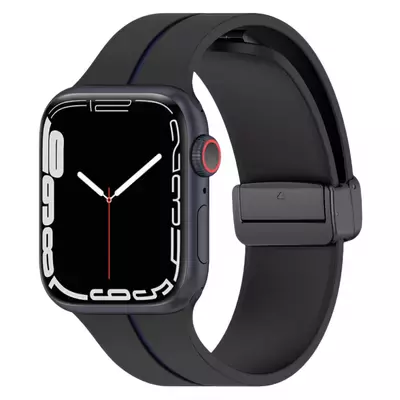 Microsonic Apple Watch Ultra Kordon Ribbon Line Siyah Lacivert