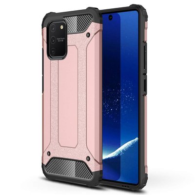 Microsonic Samsung Galaxy A91 Kılıf Rugged Armor Rose Gold