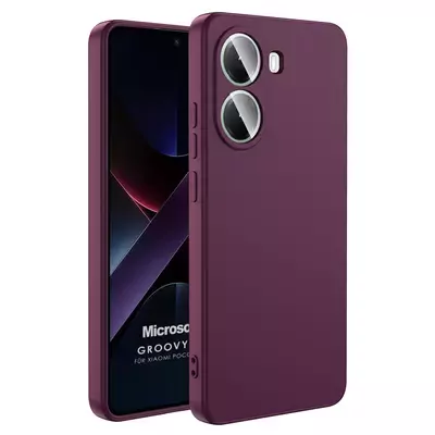Microsonic Xiaomi Poco X7 Pro Kılıf Groovy Soft Mor