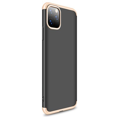 Microsonic Apple iPhone 11 Pro Kılıf Double Dip 360 Protective AYS Siyah - Gold