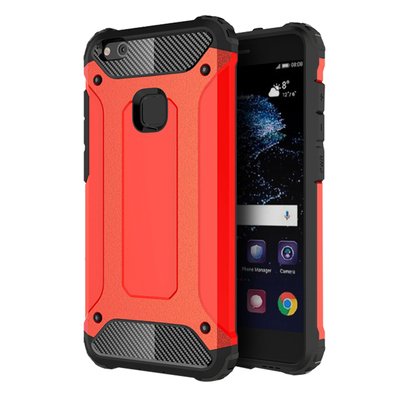 Microsonic Huawei P10 Lite Kılıf Rugged Armor Kırmızı