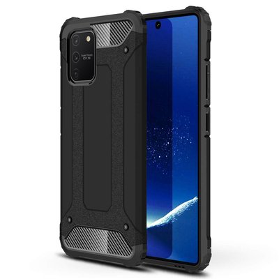 Microsonic Samsung Galaxy A91 Kılıf Rugged Armor Siyah