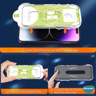 Microsonic Apple iPhone 16e Magic Uygulama Aparatlı Tam Kapatan Ekran Koruyucu Siyah