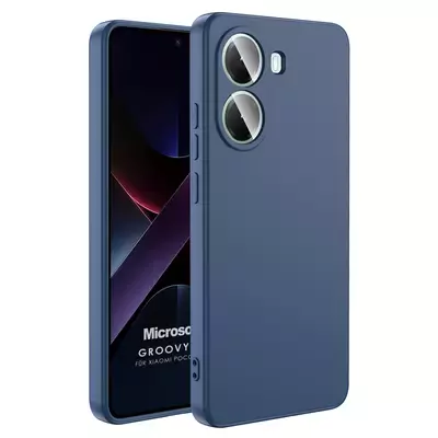 Microsonic Xiaomi Poco X7 Pro Kılıf Groovy Soft Lacivert