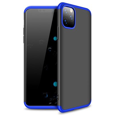 Microsonic Apple iPhone 11 Pro Kılıf Double Dip 360 Protective AYS Siyah - Mavi