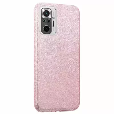 Microsonic Xiaomi Redmi Note 10 Pro Kılıf Sparkle Shiny Rose Gold