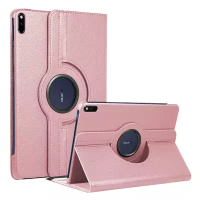 Microsonic Huawei MatePad 11 Kılıf 360 Rotating Stand Deri Rose Gold