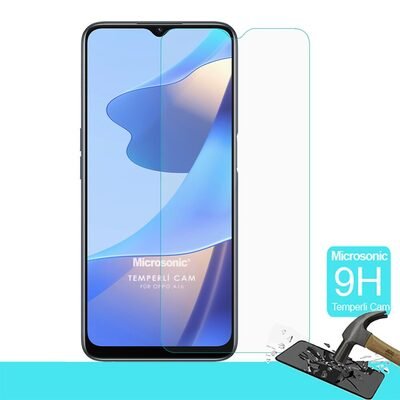 Microsonic Oppo A16 Tempered Glass Cam Ekran Koruyucu