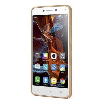 Microsonic Lenovo Vibe K5 Kılıf Skyfall Transparent Clear Gold