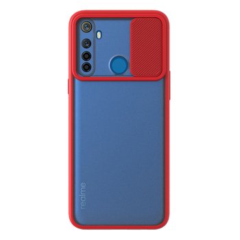 Microsonic Realme 6i Kılıf Slide Camera Lens Protection Kırmızı