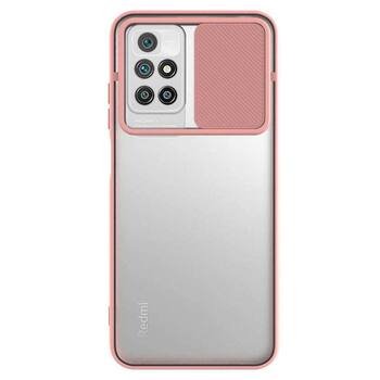 Microsonic Xiaomi Redmi 10 Kılıf Slide Camera Lens Protection Pembe