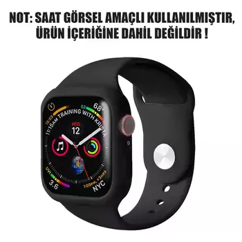 Microsonic Apple Watch Series 5 40mm Kordon 360 Coverage Silicone Beyaz