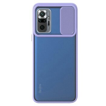 Microsonic Xiaomi Redmi Note 10 Pro Kılıf Slide Camera Lens Protection Lila