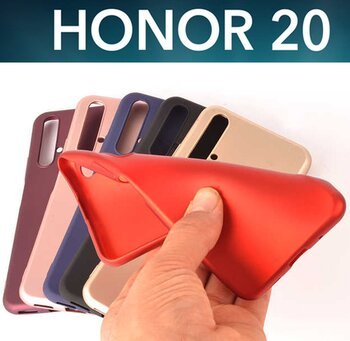 Microsonic Huawei Honor 20 Kılıf Matte Silicone Rose Gold