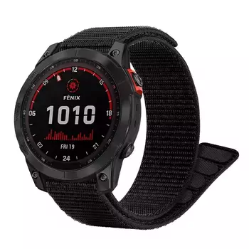 Microsonic Garmin Forerunner 955 Solar Kordon UltraFit Hasırlı Woven Siyah