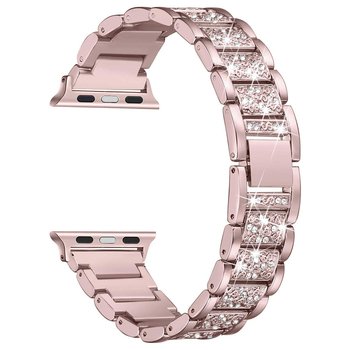 Microsonic Apple Watch Series 1 42mm Metal Dressy Jewelry Kordon Rose Gold