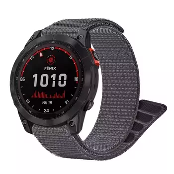 Microsonic Garmin Forerunner 955 Solar Kordon UltraFit Hasırlı Woven Gri