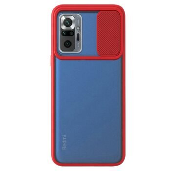 Microsonic Xiaomi Redmi Note 10 Pro Kılıf Slide Camera Lens Protection Kırmızı