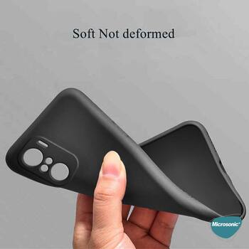 Microsonic Xiaomi Poco F3 Kılıf Matte Silicone Siyah