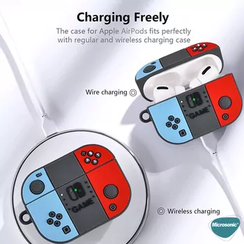 Microsonic AirPods Pro 3 Kılıf Cartoon Figürlü Silikon Crtn-Fgr-Mn-Bb