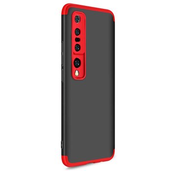 Microsonic Xiaomi Mi 10 Kılıf Double Dip 360 Protective AYS Siyah Kırmızı